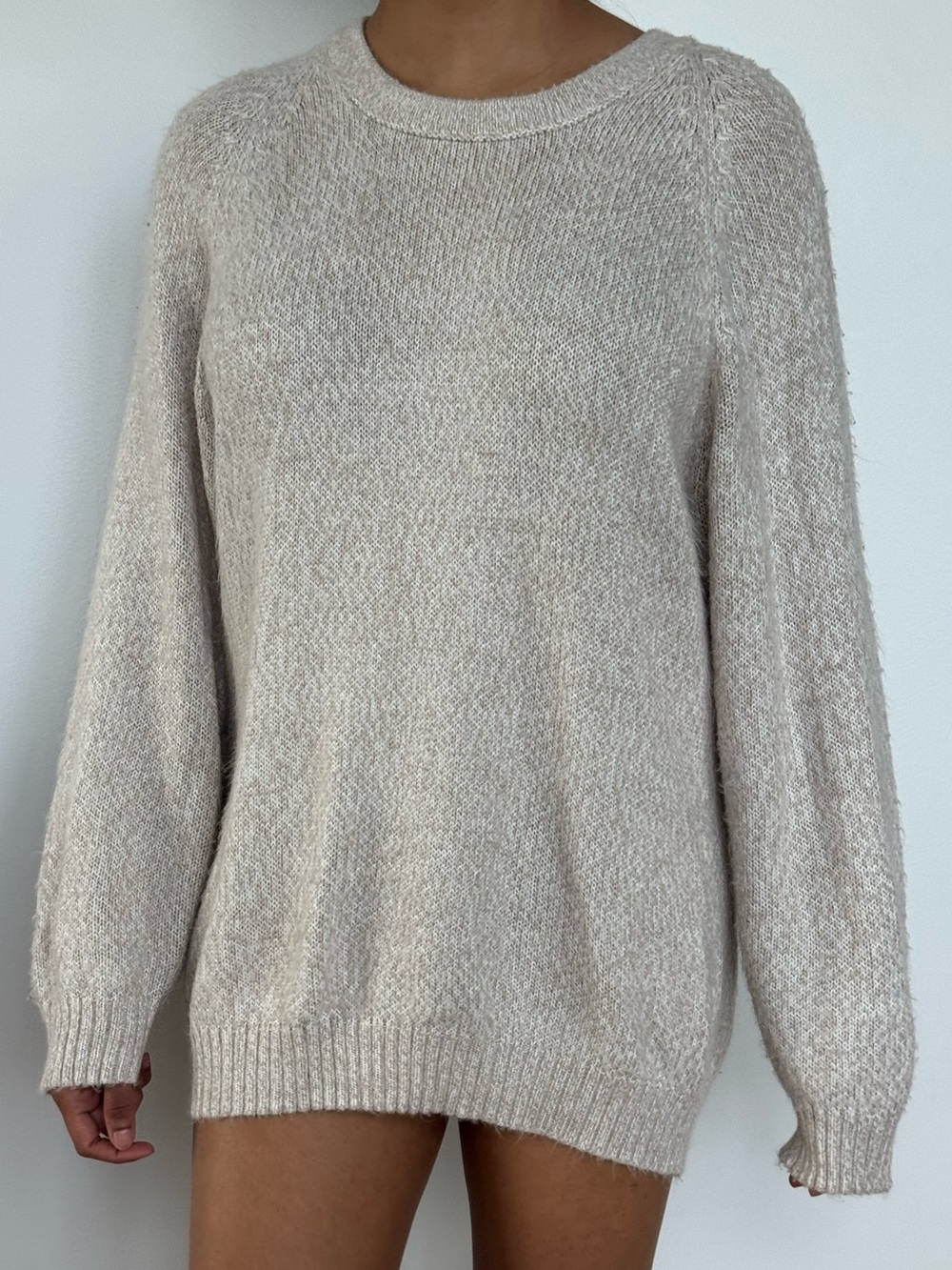 Cozy Women's Cream Knit Sweater